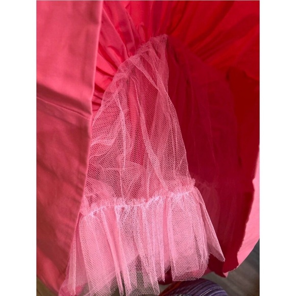 STAUD Landscape Lollipop Pink Corset Mini Dress Size 0 NWT Fit Flare Mini - Picture 11 of 12